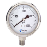 All Stainless Steel Liquid Fillable Gauges